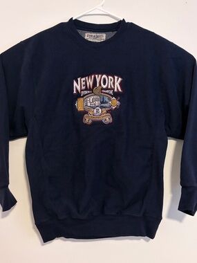 Steve and Barry's New York Division A Champions Embroidered Sweatshirt Navy